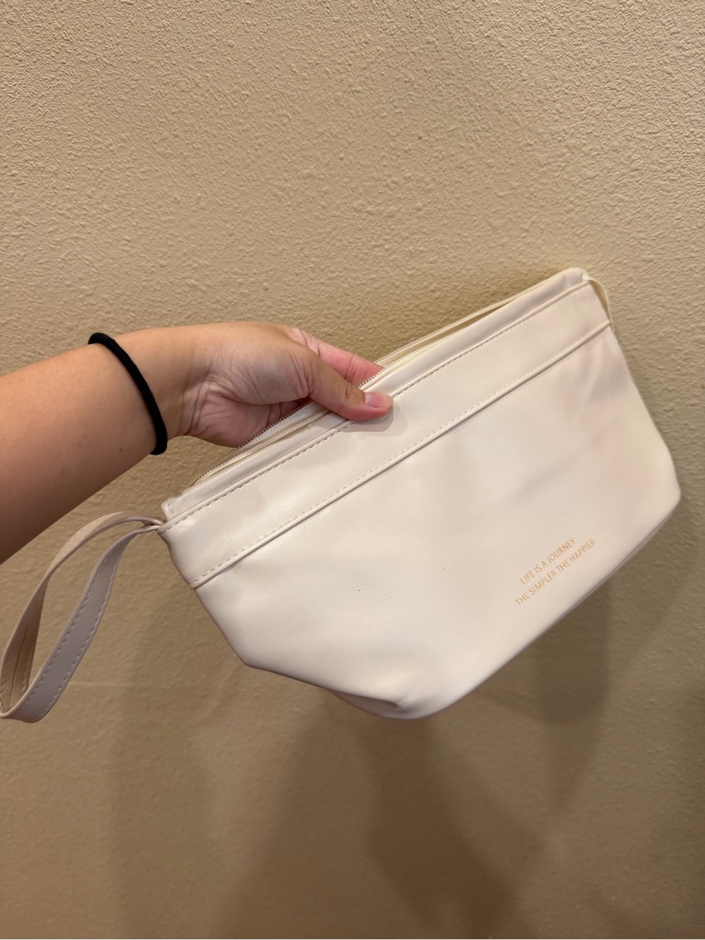 Cream Travel Toiletry Bag